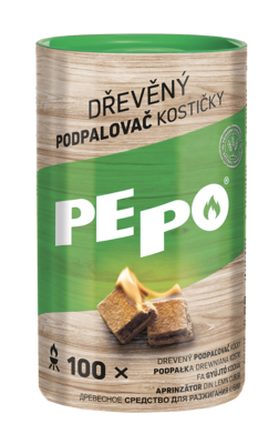 PE-PO drevený podpaľovač kocky