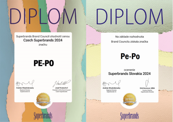 Ocenenie Superbrands 2024 pre značku PE-PO